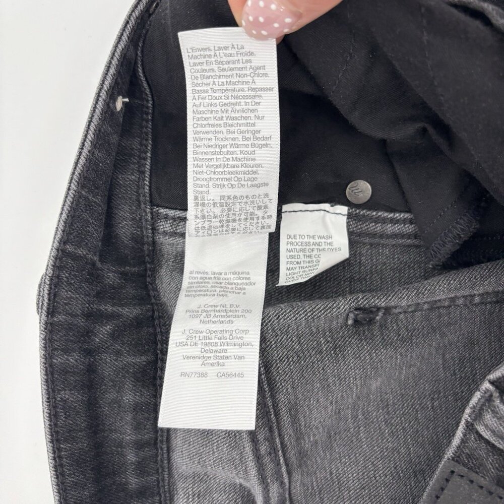 Madewell Curvy Mid Rise Stovepipe‎ Jeans Black Womens Size 30 Roll Up Ankle - Picture 9 of 11